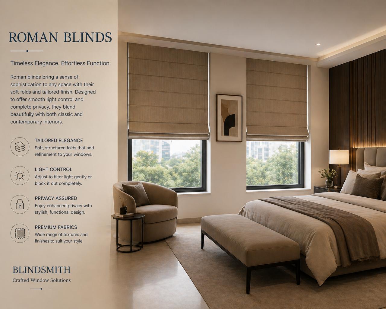 Manual Roman Blinds
